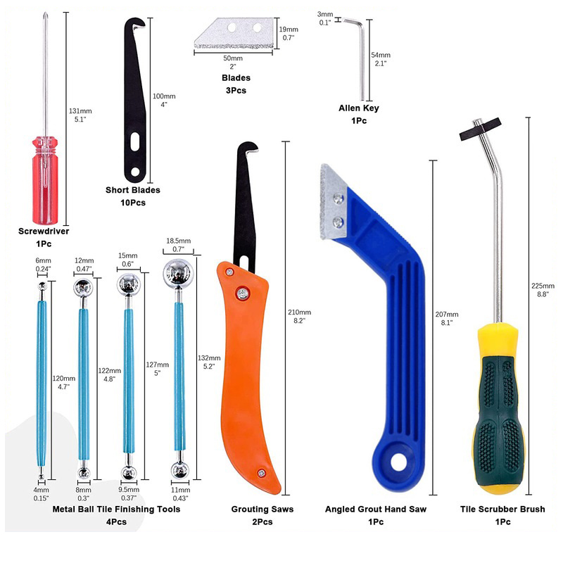 Grout Saw Removal - Herramientas de eliminación de lechada, juego